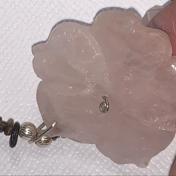 Handcrafted “Tropical Dreams” Pink Quartz Tourmaline & 925 Necklace & Earrings - Picture 14 of 14